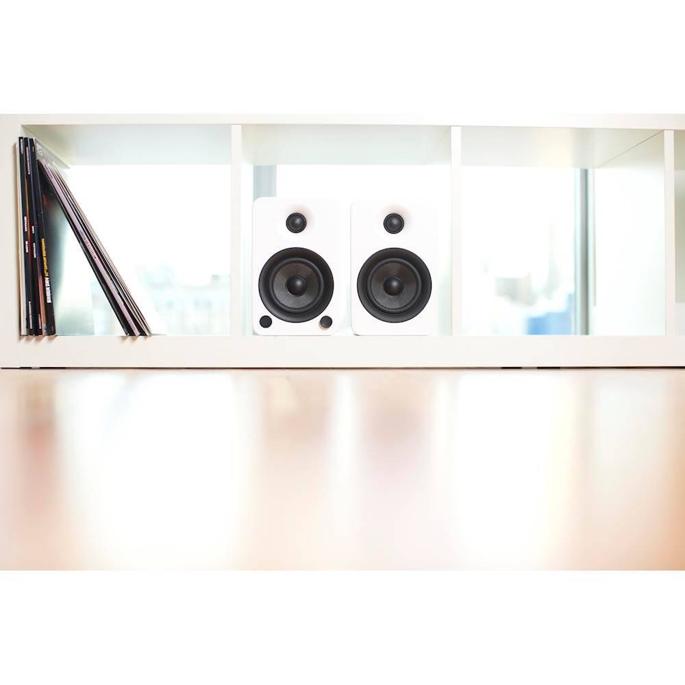 Alt View 13. Kanto - 4" Wireless 2-Way Bookshelf Speakers (Pair) - Gloss White.