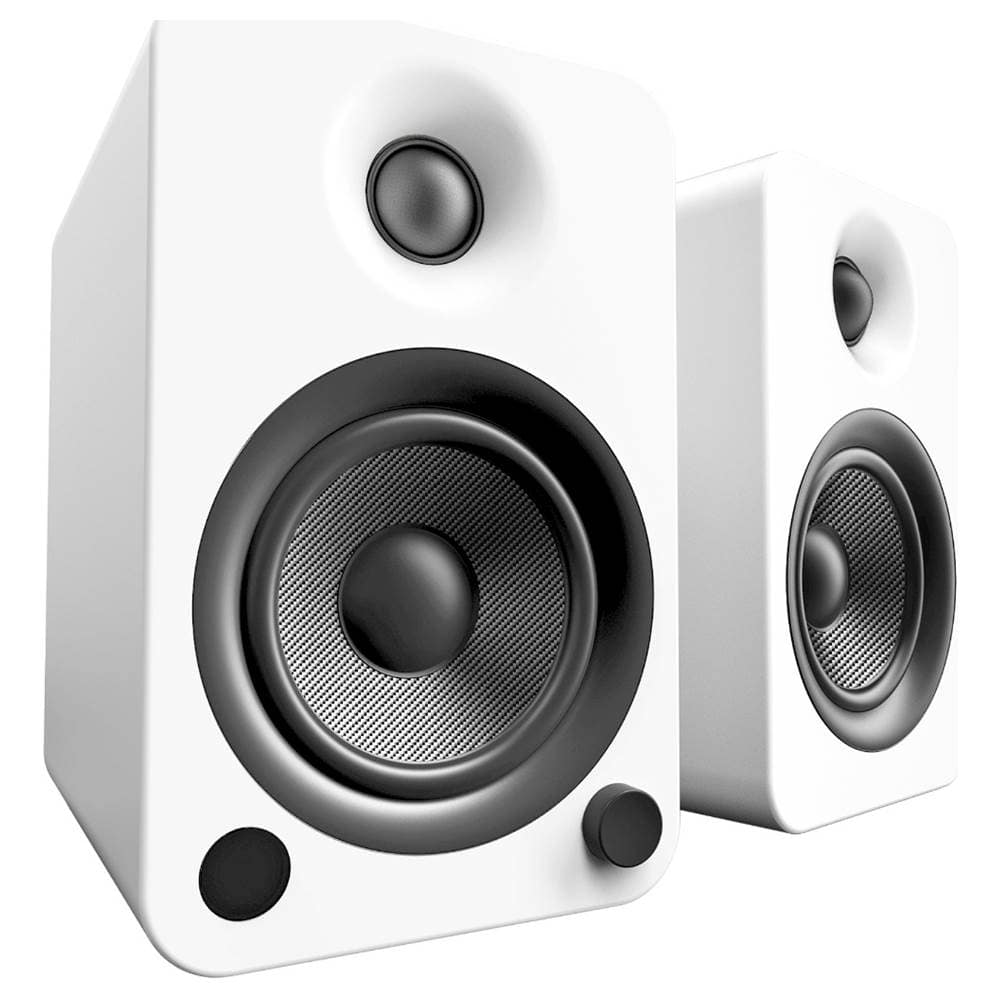 Front. Kanto - 4" Wireless 2-Way Bookshelf Speakers (Pair) - Matte White.