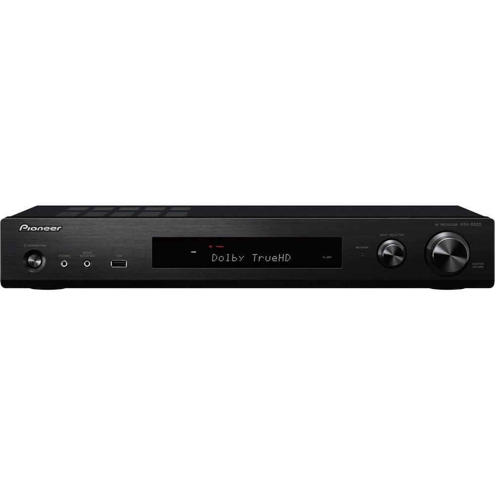 alene tæerne hurtig Pioneer 5.1-Ch. Network-Ready 4K Ultra HD and 3D Pass-Through HDR  Compatible A/V Home Theater Receiver Black VSXS520 - Best Buy