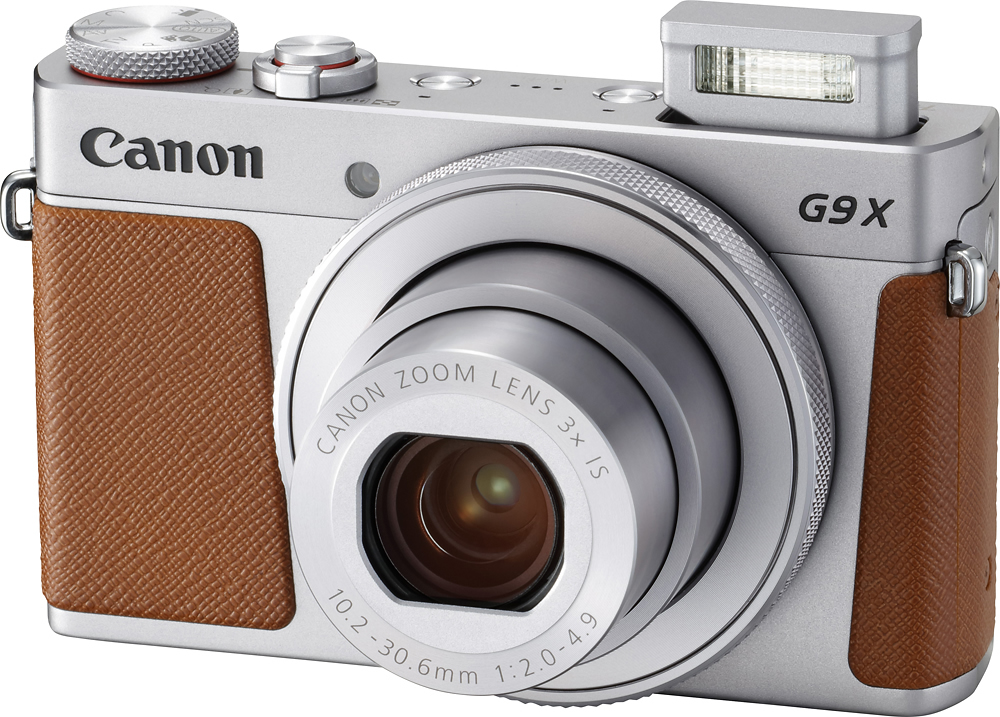 Left View: Canon PowerShot G9 X Mark II Digital Camera - Silver