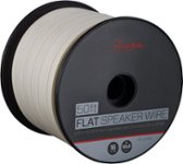 Front Zoom. Rocketfish™ - 50' Spool Ultra-Flat Speaker Wire - White.
