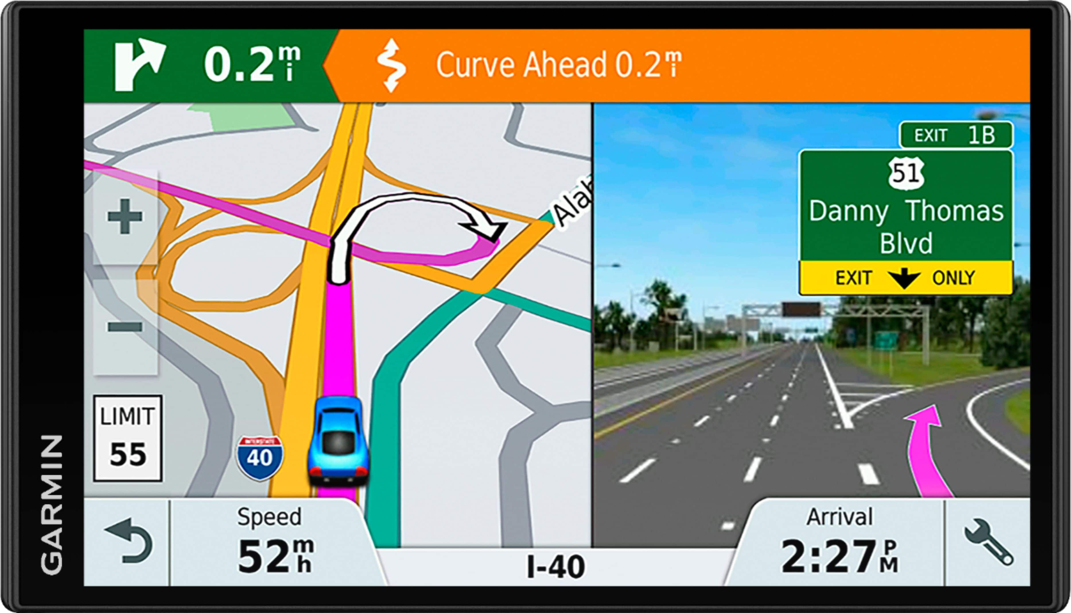 Front. Garmin - DriveSmart 61 LMT-S 6.95" GPS with Built-In Bluetooth - Black.