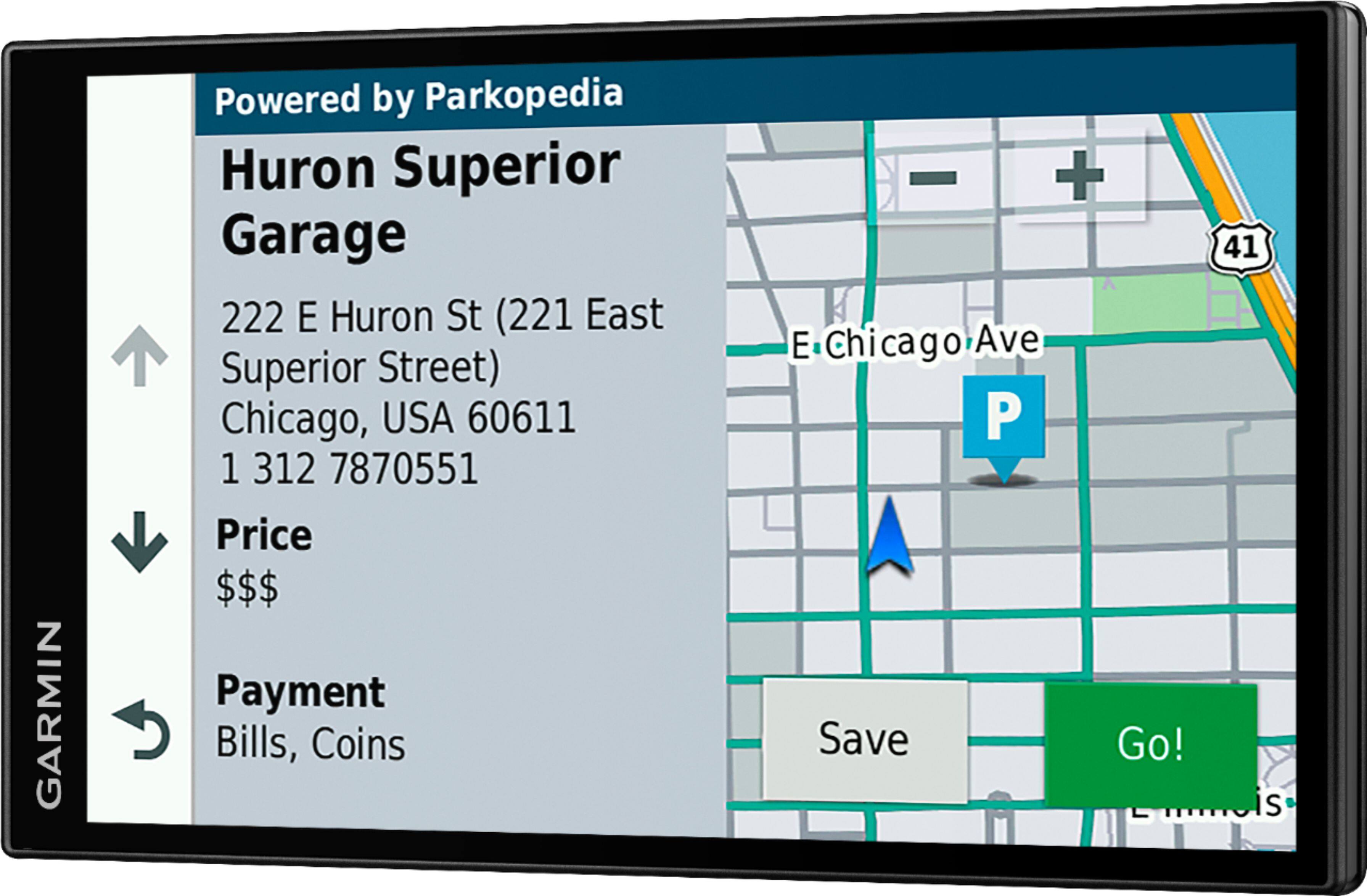 Left. Garmin - DriveSmart 61 LMT-S 6.95" GPS with Built-In Bluetooth - Black.