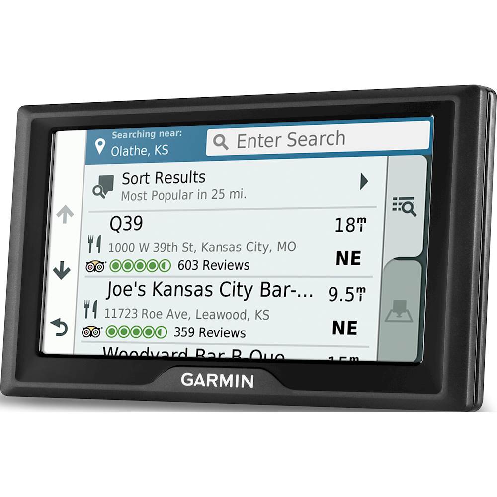 Left View: Garmin - Drive 61 LM 6.1" GPS - Black