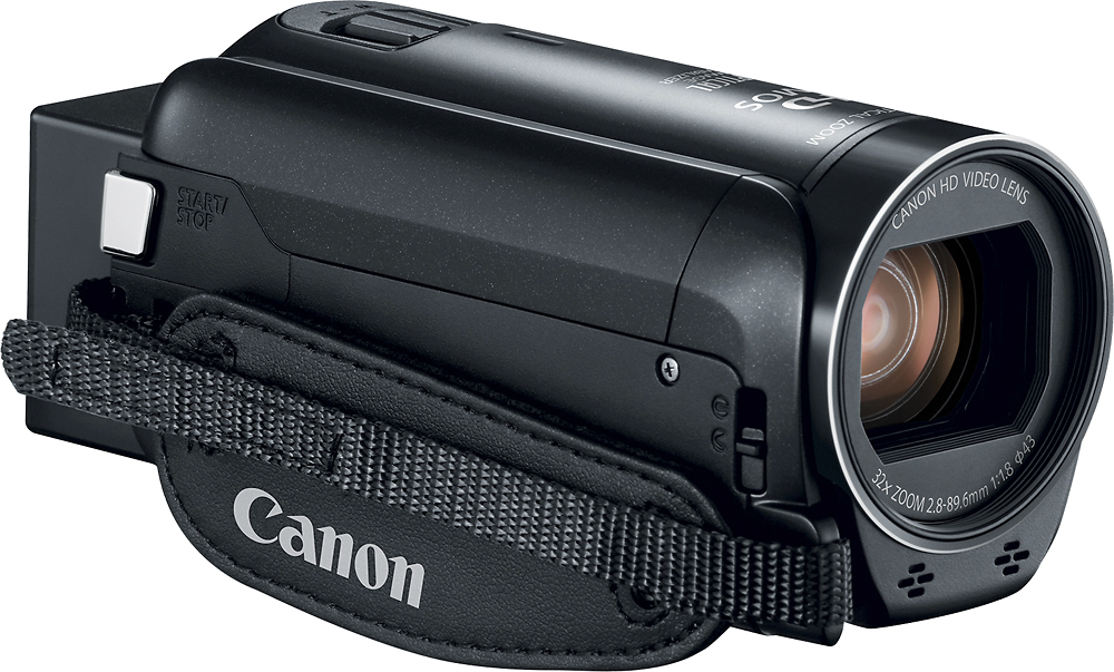 Left View: Canon - VIXIA HF R800 HD Flash Memory Camcorder - Black