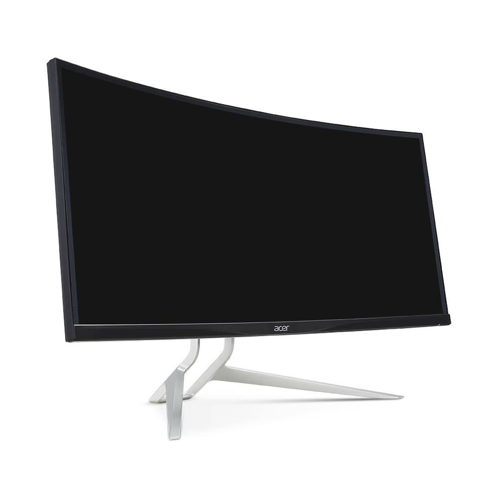 Angle View: Acer - XR342CK 34" IPS LED Curved HD 21:9 Ultrawide FreeSync Monitor - Black