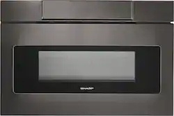 Sharp - 1.2 Cu. Ft. Built-in Microwave Drawer with Sensor Cooking - Black Stainless Steel - Front_Zoom