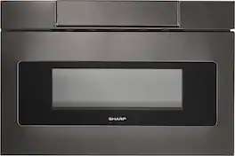 Sharp - 1.2 Cu. Ft. Built-in Microwave Drawer with Sensor Cooking - Black Stainless Steel