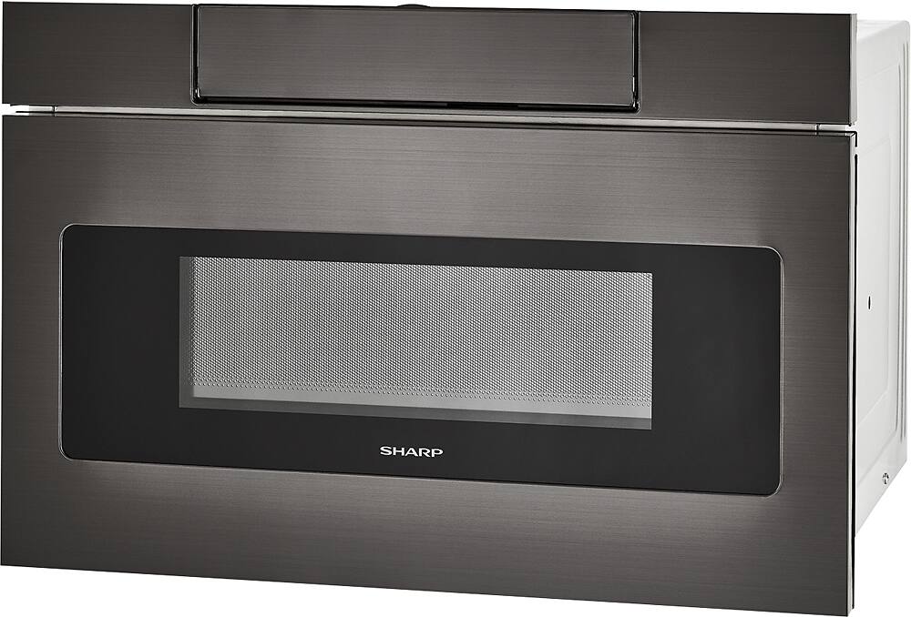 Alt View 12. Sharp - 1.2 Cu. Ft. Built-in Microwave Drawer with Sensor Cooking - Black Stainless Steel.