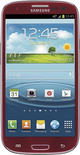  Samsung - Galaxy S III 4G with 16GB Mobile Phone - Garnet Red (AT&amp;T)