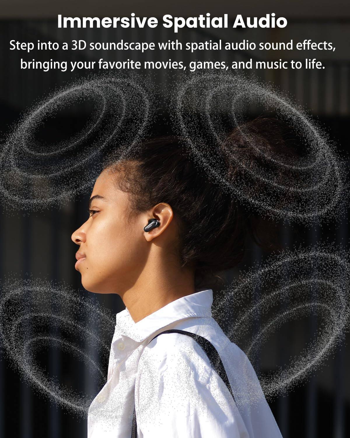 Immersive Spatial Audio  
Step into a 3D soundscape with spatial audio sound effects, bringing your favorite movies, games, and music to life.