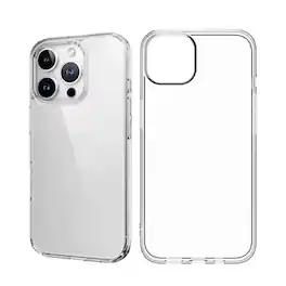 Qixxronics - Phone Cover for iPhone 16 Pro Max Phone Case Shockproof Cover Protective Cellphone Case - Clear