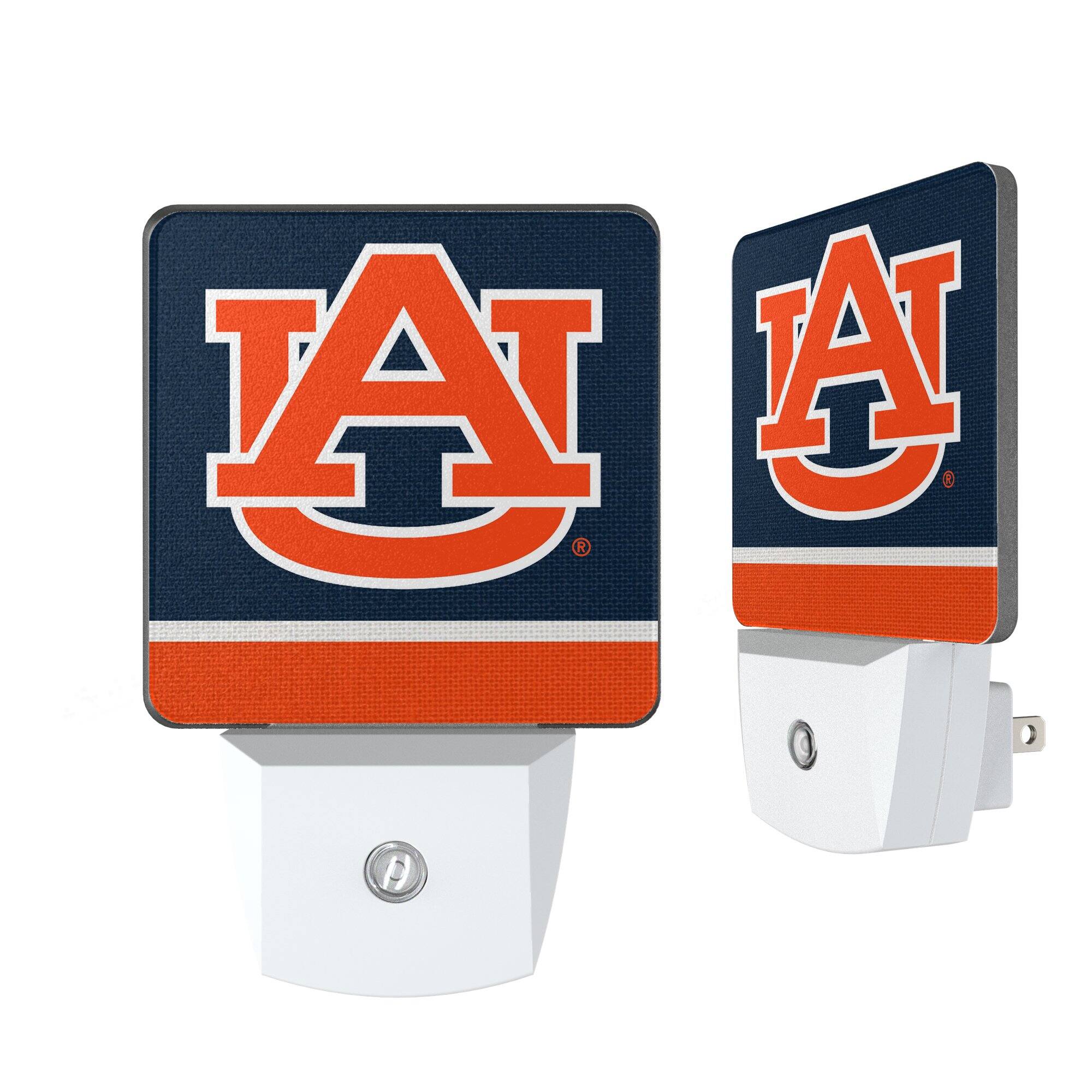 Front. Keyscaper - Auburn Tigers Stripe Design Nightlight 2-Pack - Multicolor.