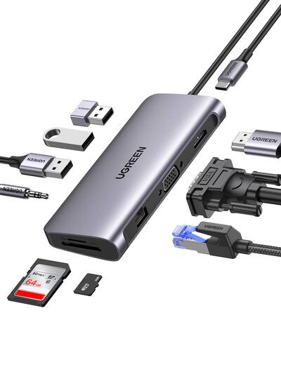Station D'Accueil USB C Double Moniteur 8 En 1 - Docking Station Quadruple Affichage 100W PD