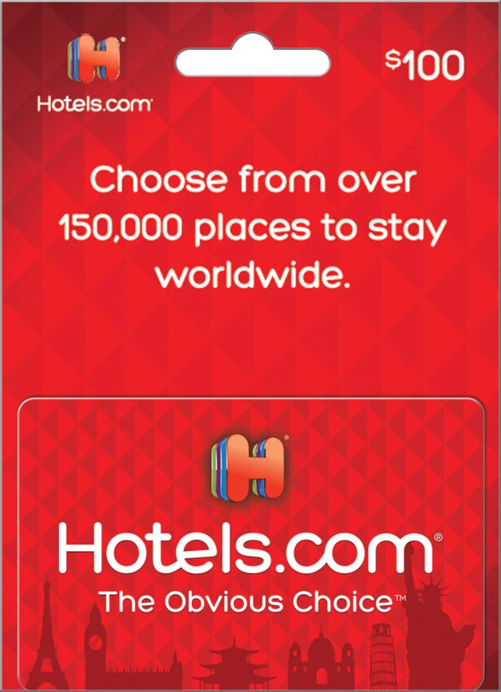 Front. Hotels.com - $100 Gift Card.