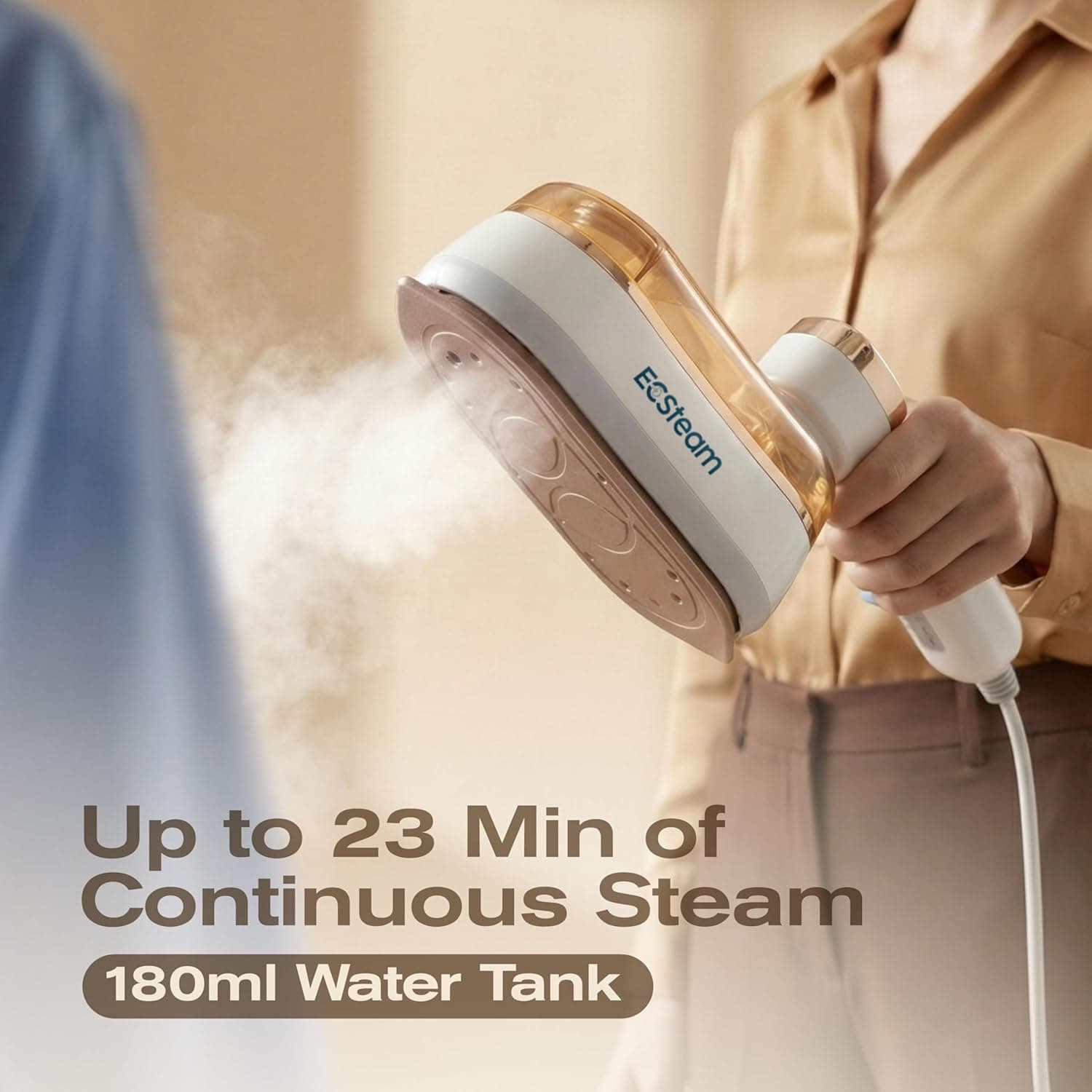 ECSteam Up to 23 Min of Continuous Steam  
180ml Water Tank