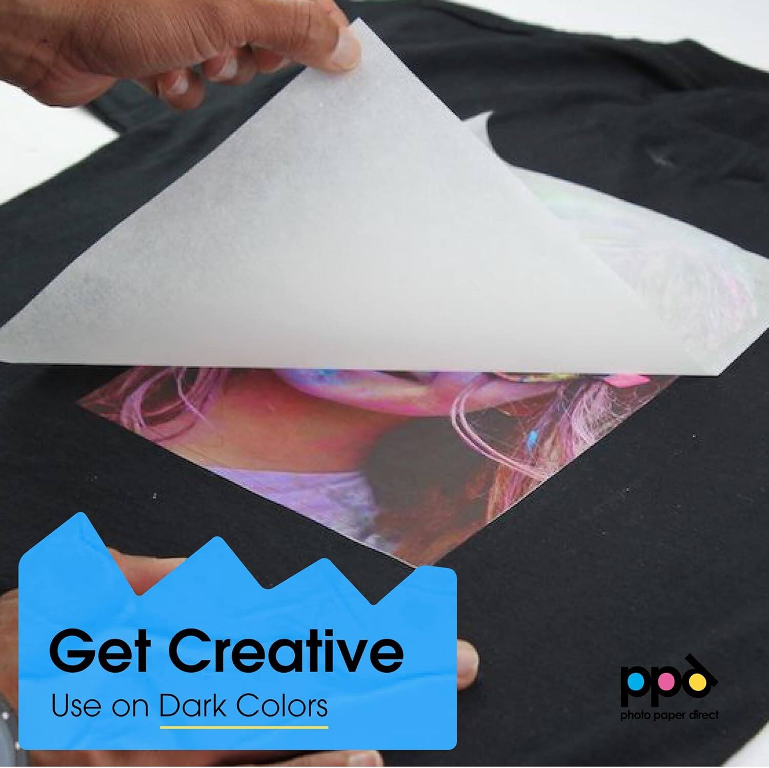 Get Creative  
Use on Dark Colors  
photo paper direct