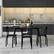 Angle. Costway - 5 Piece Dining Set Table 30.0" And 4 Chairs Home Kitchen Room Breakfast Furniture Black - Black.
