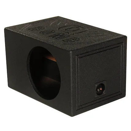 Front. QPower - QPower QBOMB8VL Single 8 Inch Vented Ported Car Subwoofer Sub Box Enclosure - Black.