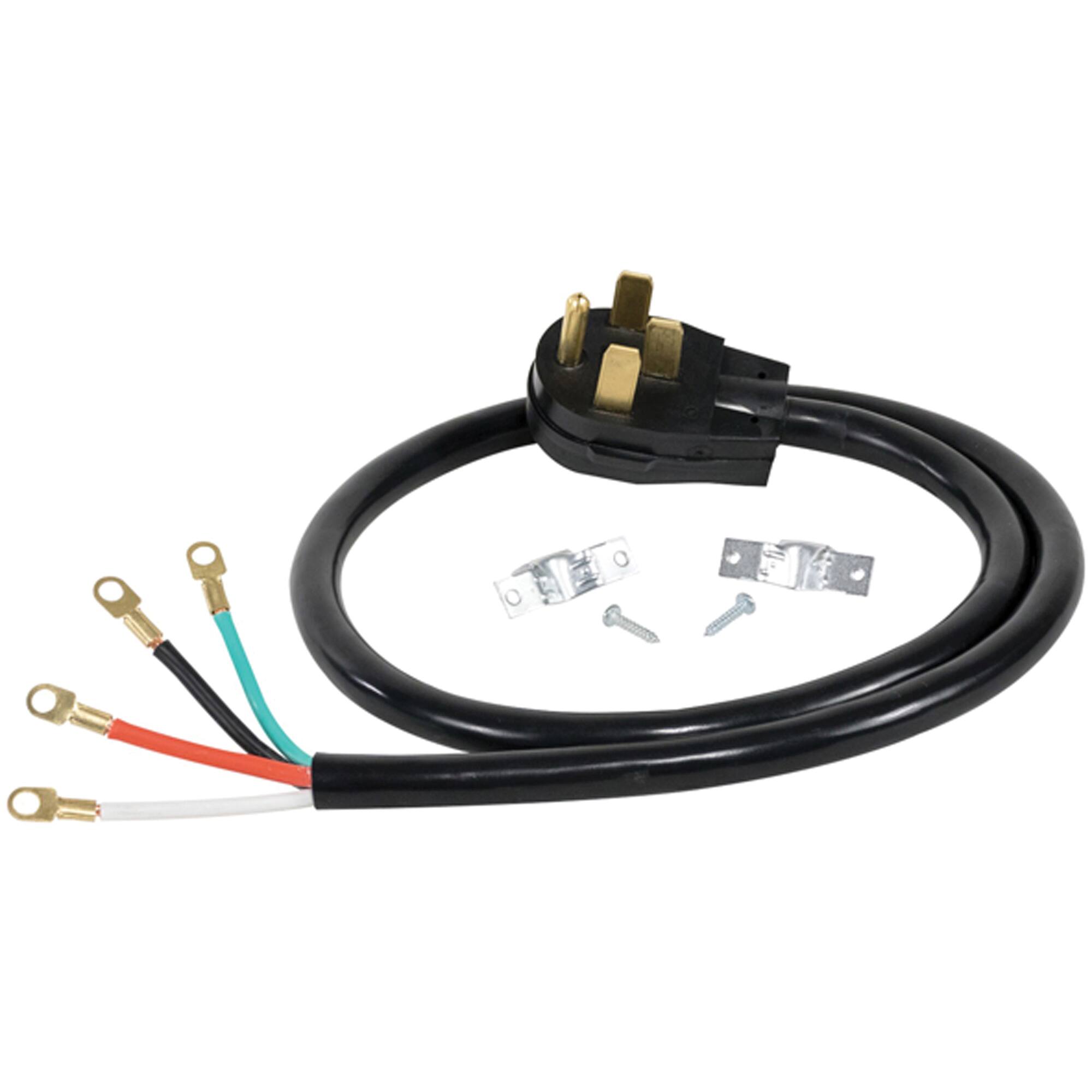 Angle. Certified Appliance Accessories - 4-Wire Eyelet 50 Amp Range Cord 6 ft.