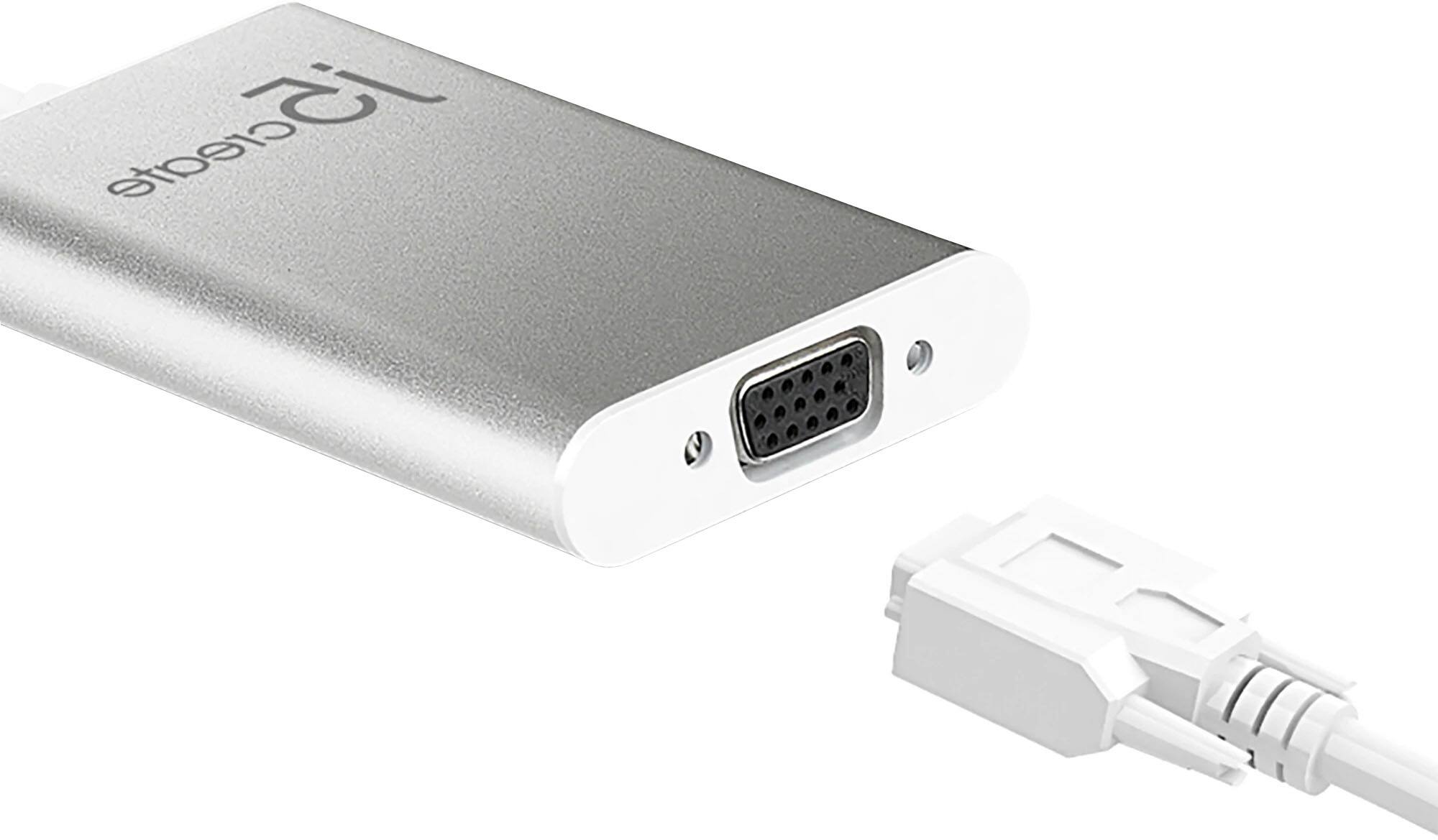 Alt View 11. j5create - USB 2.0 VGA Display Adapter - Silver.