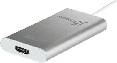 j5create - USB 2.0 HDMI Display Adapter - Silver - Front_Zoom