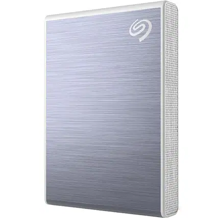 Front. Seagate - Seagate One Touch STKG2000402 1.95 TB Solid State Drive - 2.5" External - SATA - Blue - USB 3.1 Type C - Blue.