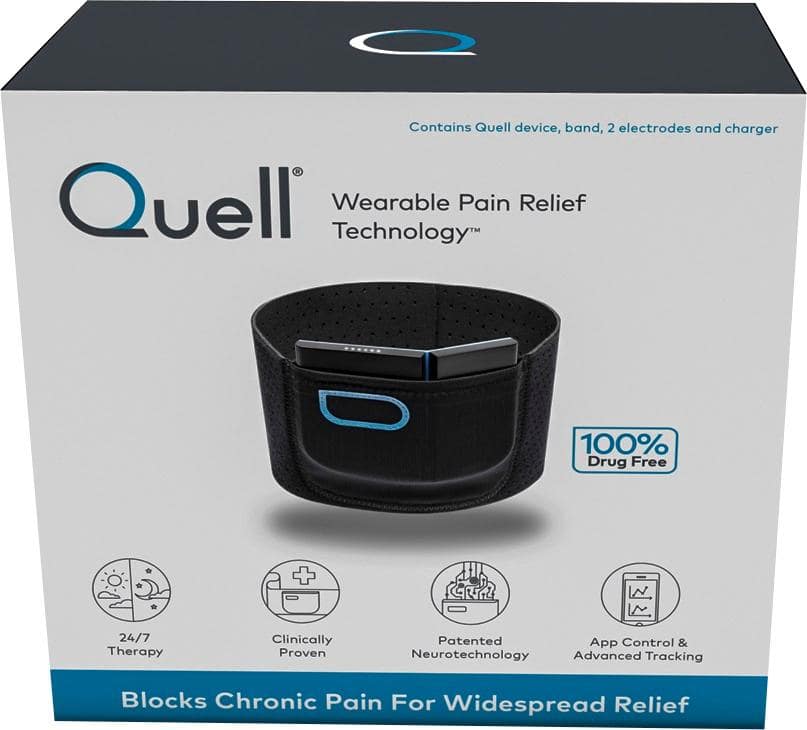 Front. Quell - Pain Relief Starter Kit - Black.