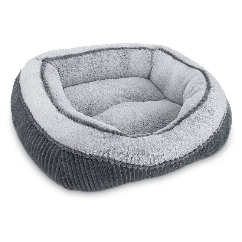 Front. Smart Pet Toys - ORTHOPEDIC DURABLE WASHABLE PET BED - Gray.