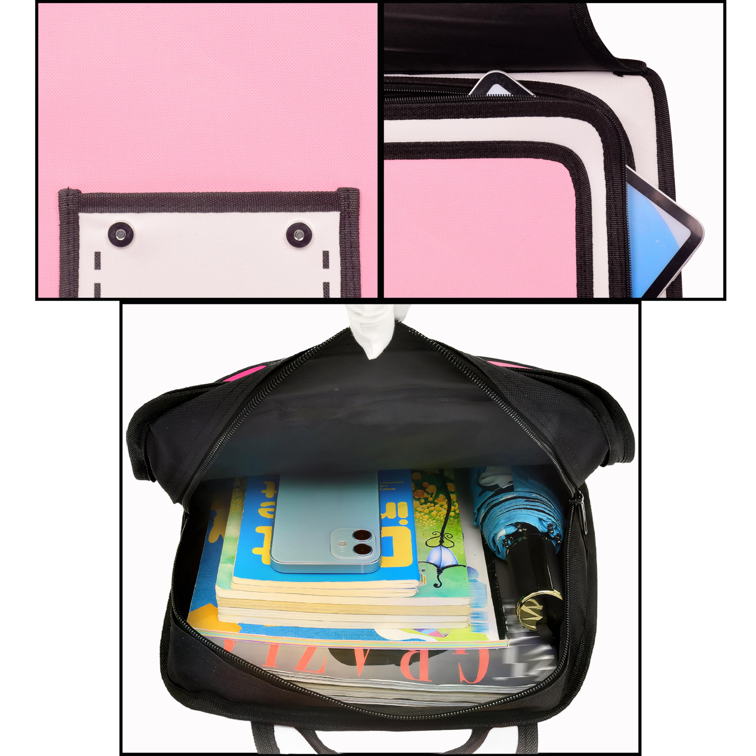 Alt View 3. Pacoar Cade - Backpack For Cute 2d Comic Paper Jump Bookbag Fun Weird School Schoolbag (pink  Small) - Yellow-Mini.