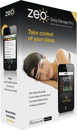 Angle Standard. Zeo - Sleep Manager Pro Sleep Management System - Black.