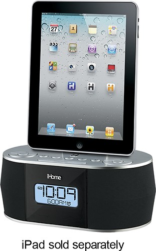 Cirkel i det mindste Bering strædet Best Buy: iHome Dual-Alarm Clock Radio for Apple® iPad®, iPod® and iPhone®  Black ID38SV