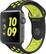 Front. Apple - Geek Squad Certified Refurbished Apple Watch Nike+ 42mm Space Gray Aluminum Case Black/Volt Nike Sport Band - Space Gray Aluminum.