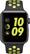 Left. Apple - Geek Squad Certified Refurbished Apple Watch Nike+ 42mm Space Gray Aluminum Case Black/Volt Nike Sport Band - Space Gray Aluminum.
