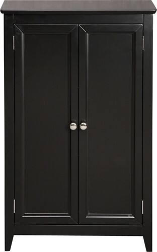 Front Standard. Premier RTA - Simple Connect 150-Disc Media Storage Cabinet - Black.