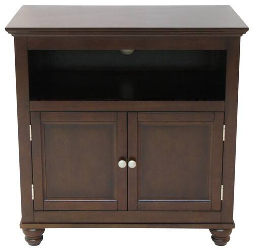 Simple Connect Middleton Collection 32-Inch Bunfoot High Boy TV Stand, Mocha Finish