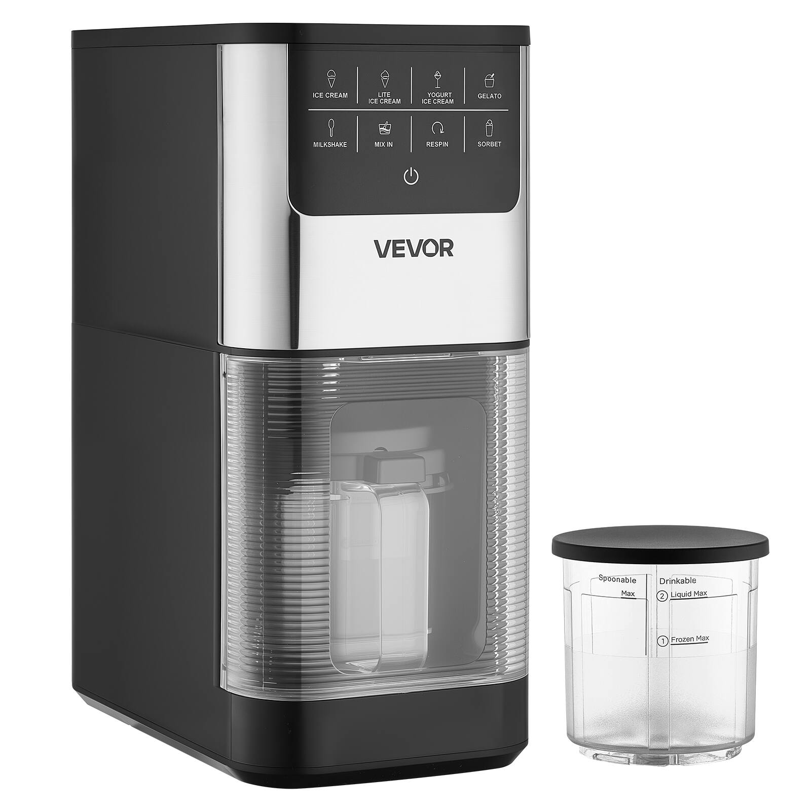 ICE CREAM  
LITE ICE CREAM  
MILKSHAKE  
MIX IN  
YOGURT ICE CREAM  
GELATO  
RESPIN  
SORBET  
VEVOR  
Spoonable Max  
Drinkable Liquid Max  
Frozen Max