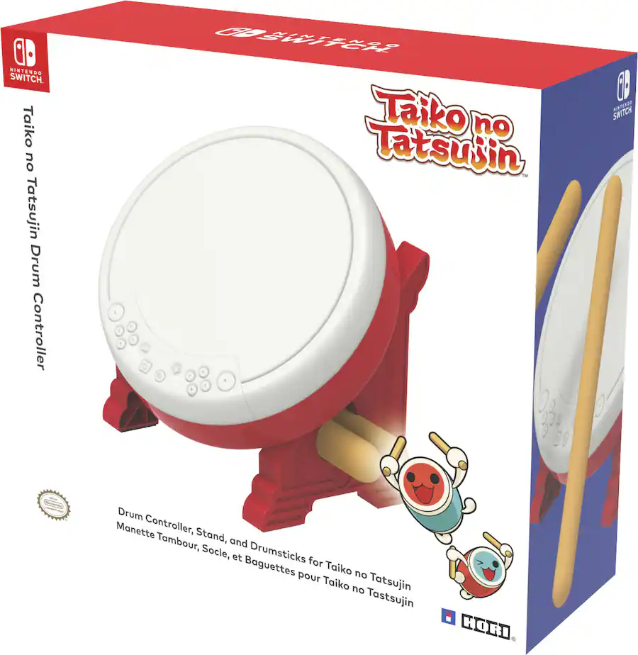 Hori Taiko no Tatsujin Drum Controller for Nintendo Switch White