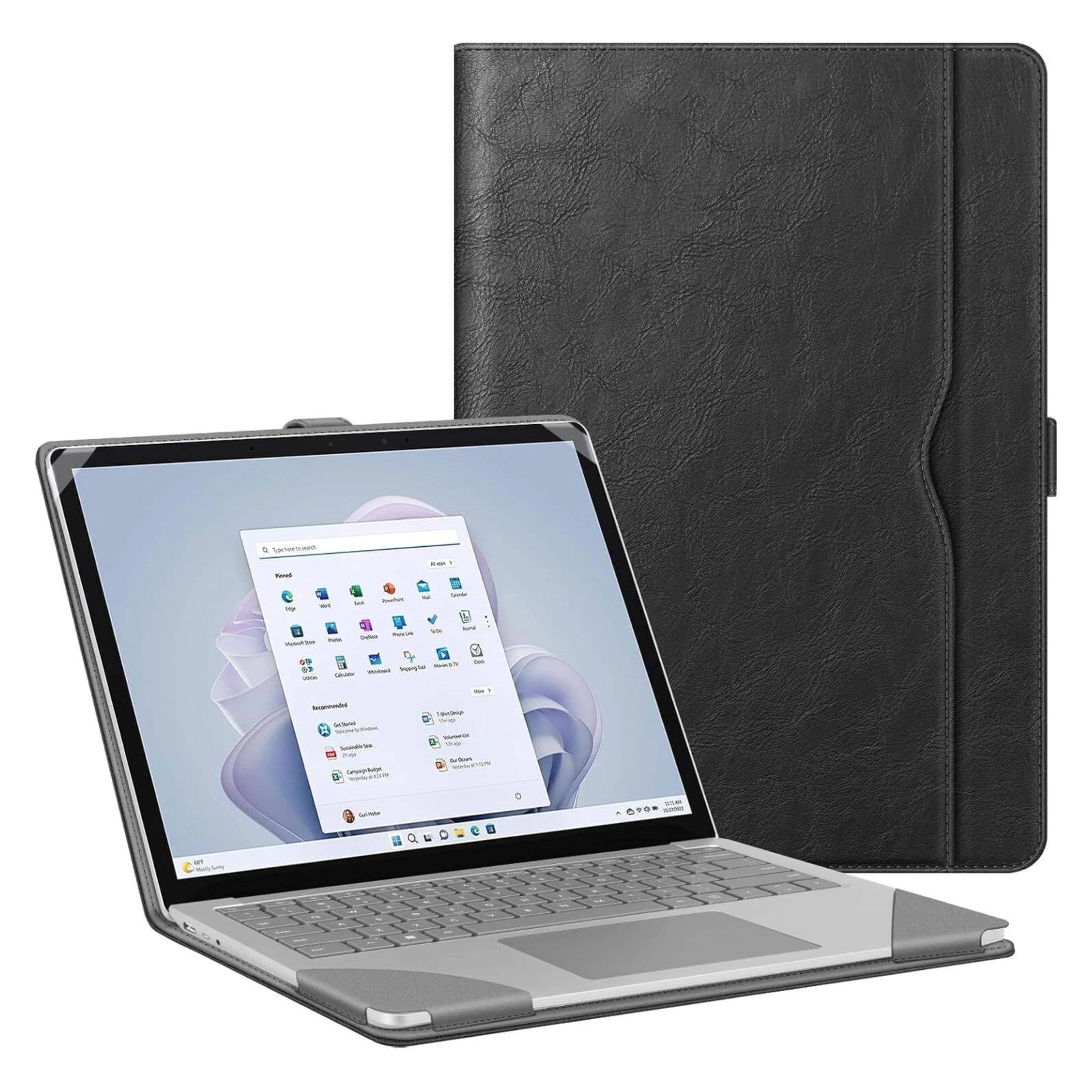 Kitcheniva - Protective Sleeve Case For 13.5" Microsoft Surface Laptop 6/5/4/3/2 - Black