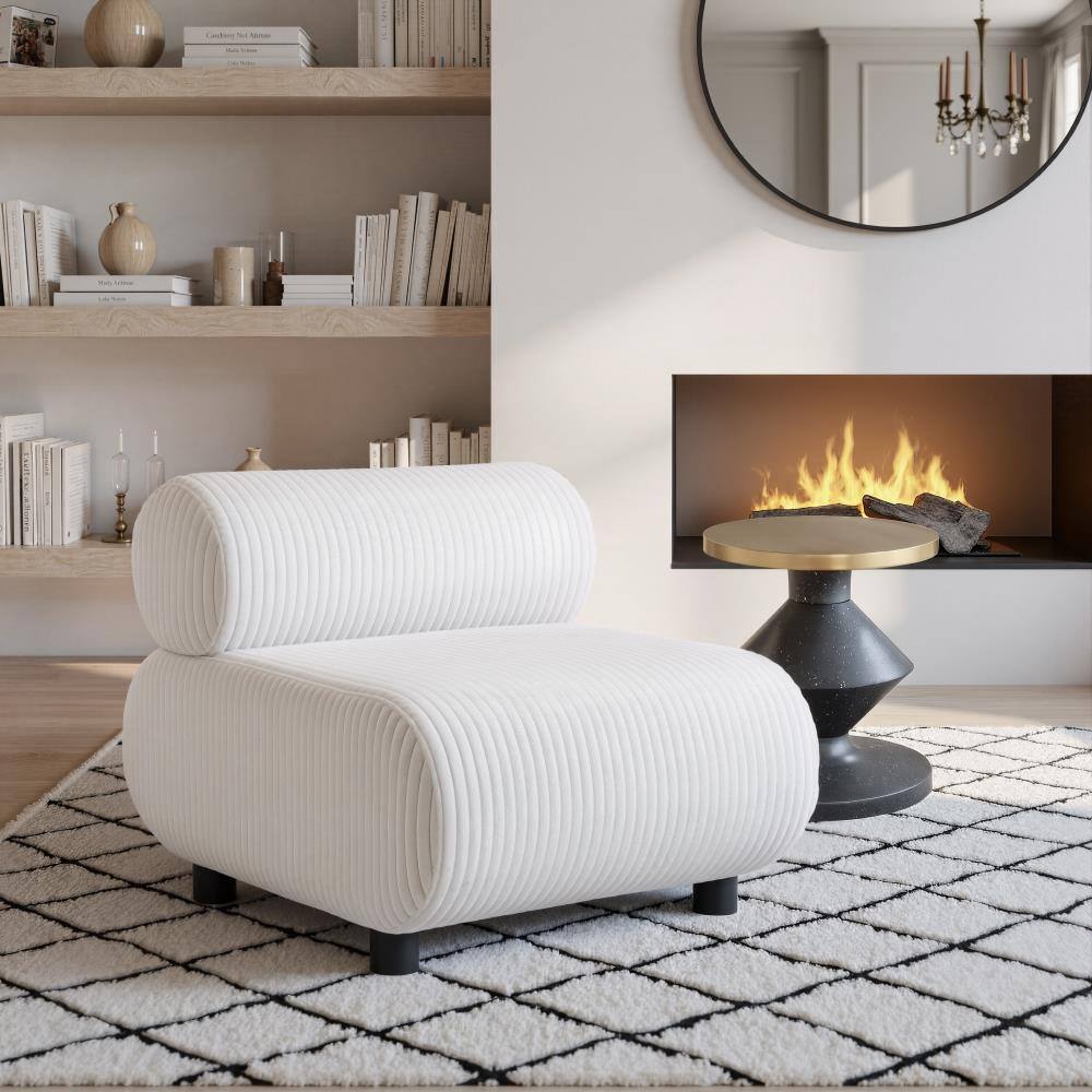 Angle. Hivvago - Rahat Accent Chair White - White.