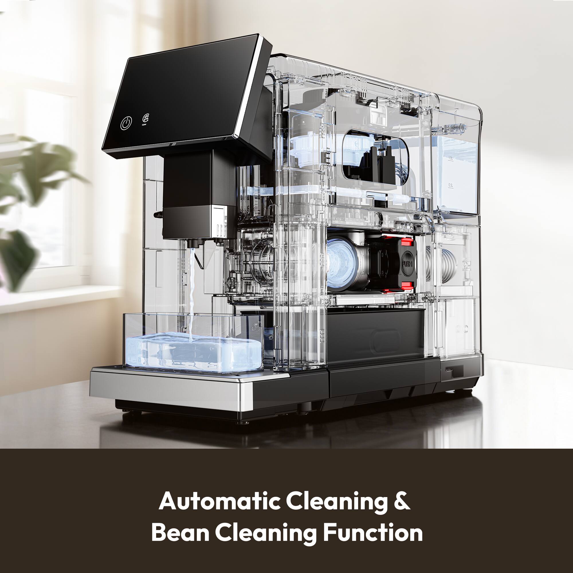 Automatic Cleaning & Bean Cleaning Function