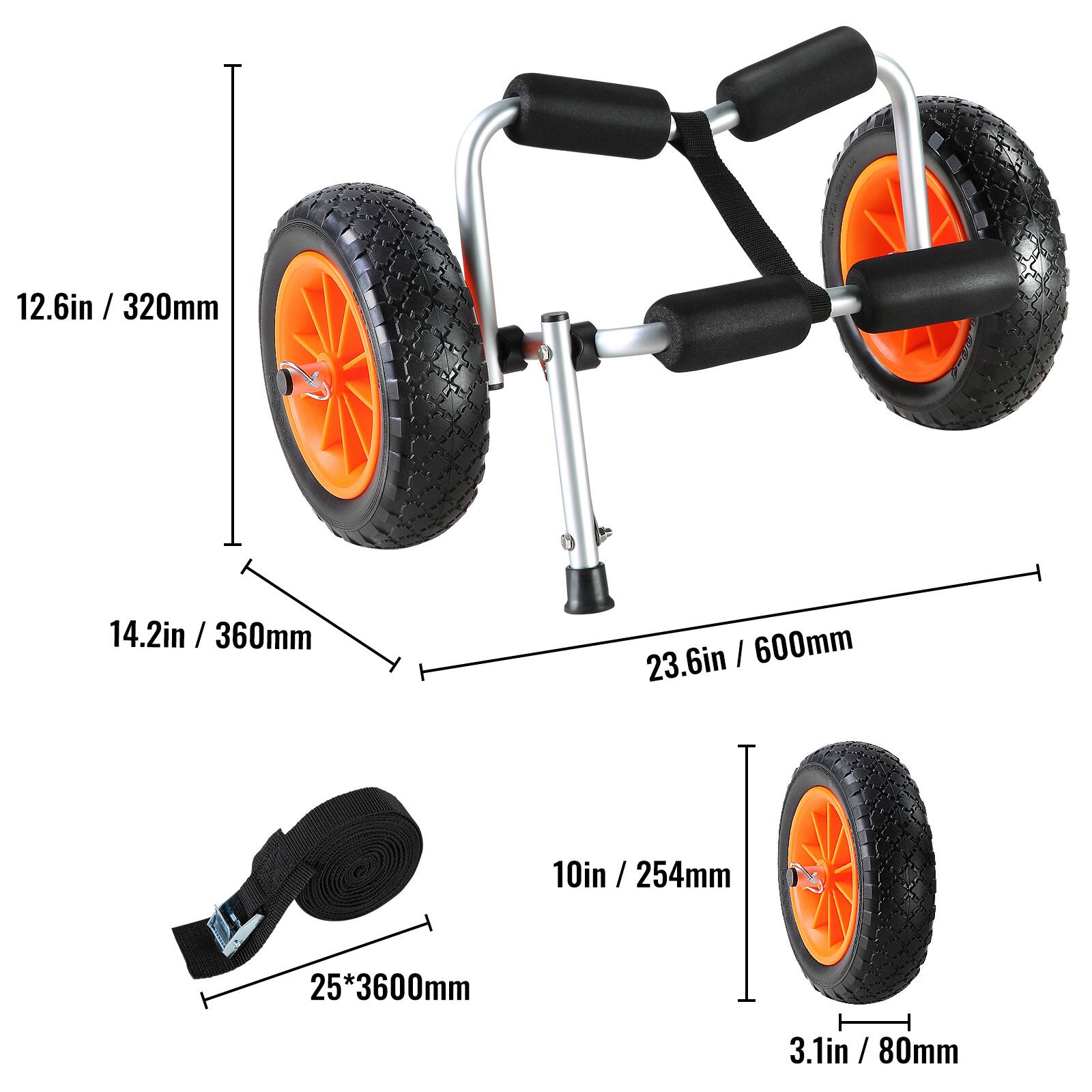 12.6in / 320mm  
14.2in / 360mm  
23.6in / 600mm  
10in / 254mm  
3.1in / 80mm  
25*3600mm