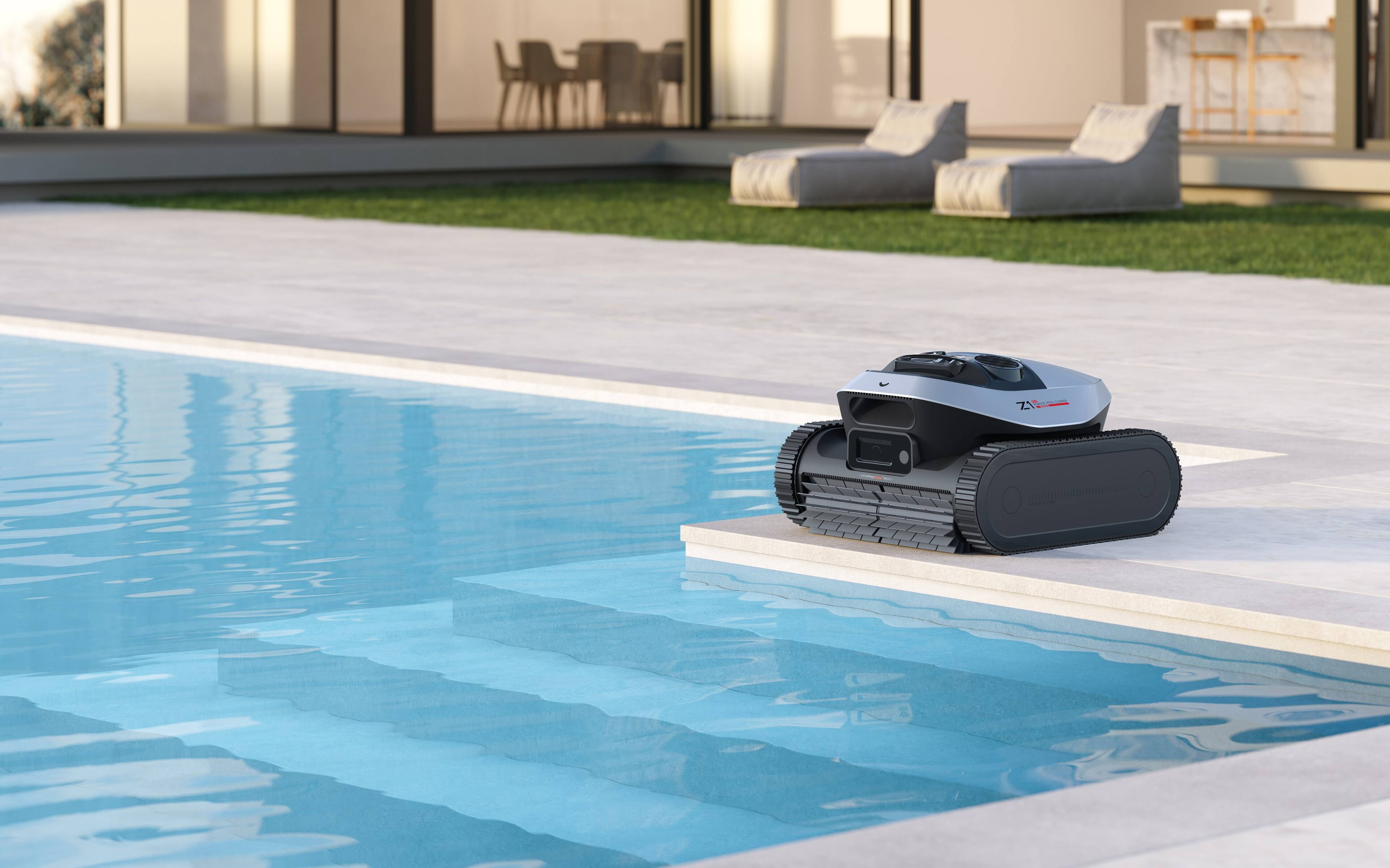 Alt View 6. Dreame - DREAME Z1 Pro Cordless Robotic Pool Cleaner for In-Ground Pools, 2160 sq ft Max, 180 Min Runtime – Silver/Black - Silvery/Black.