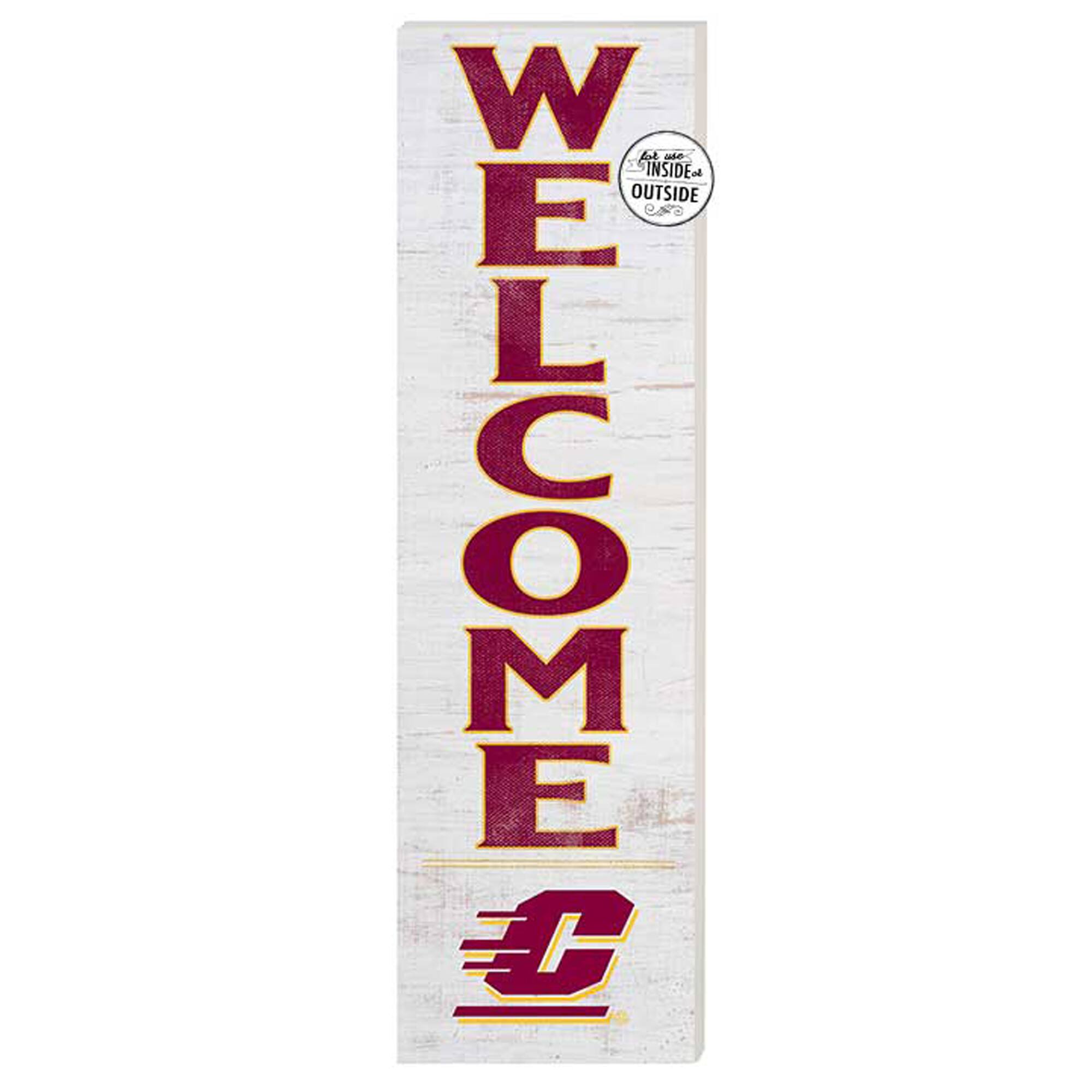 Central Michigan Chippewas 10'' x 35'' Indoor/Outdoor Welcome Sign