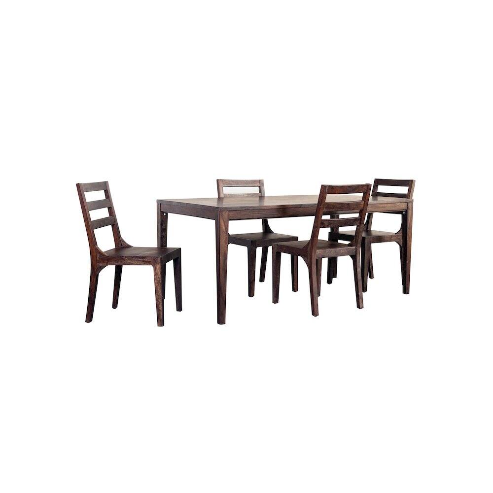 Alt View 6. Porter Designs - Porter Designs Fall River Solid Sheesham Wood Dining Table, Gray - Gray.