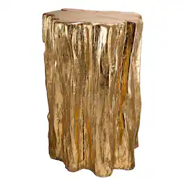 Manhattan Lane - Well Designed Nature Inspired Tree Trunk Stool - Gold
