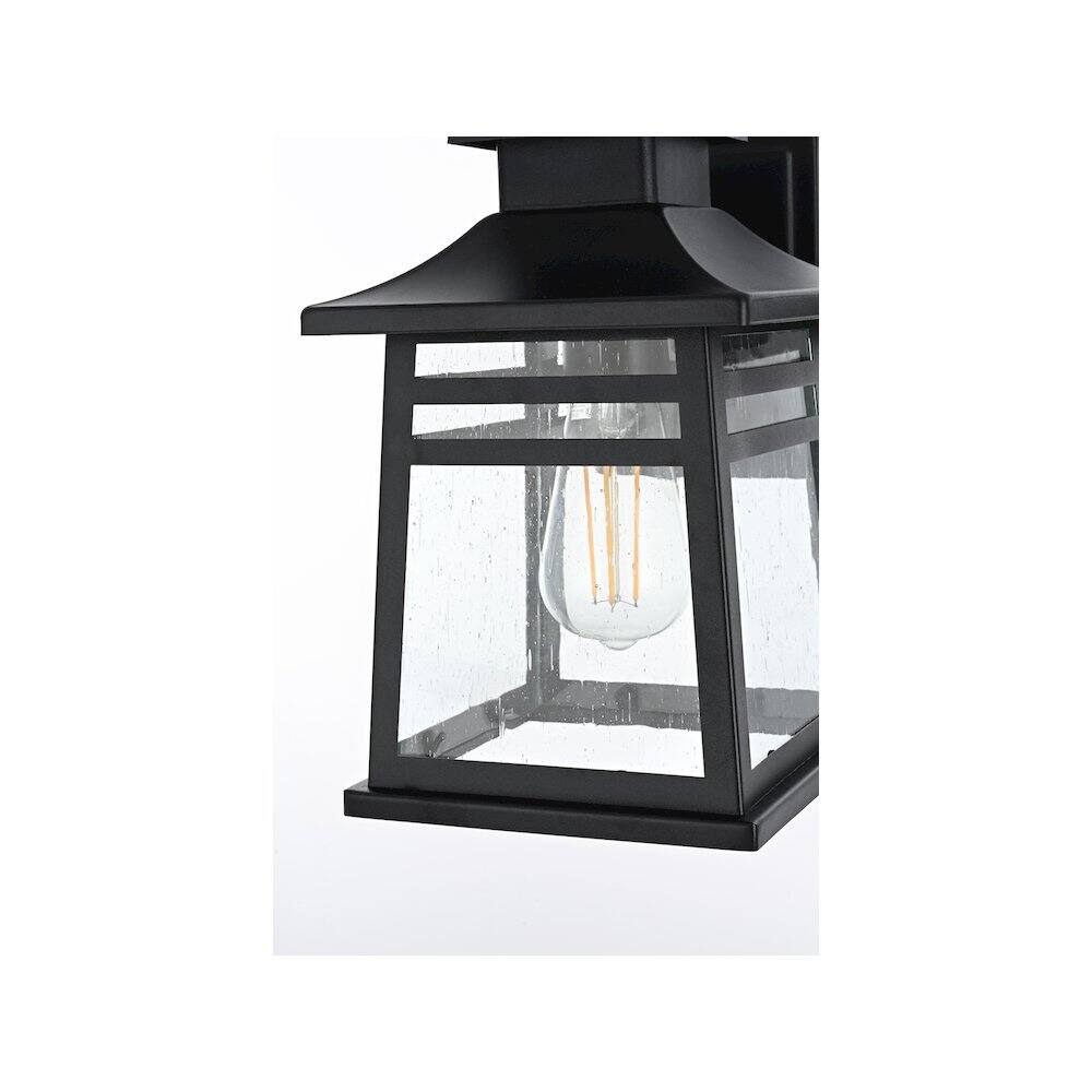Alt View 2. Elegant Lighting - Bambrey 7 inch Outdoor Pendant in Black - Black.