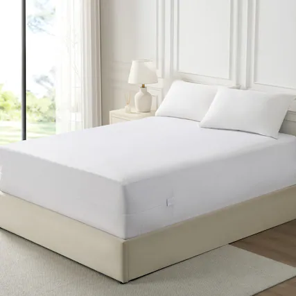 Front. Sweet Home Collection - Premium Zippered Mattress or Box Spring Encasement Waterproof and Bed Bug Protection - Twin XL - White.
