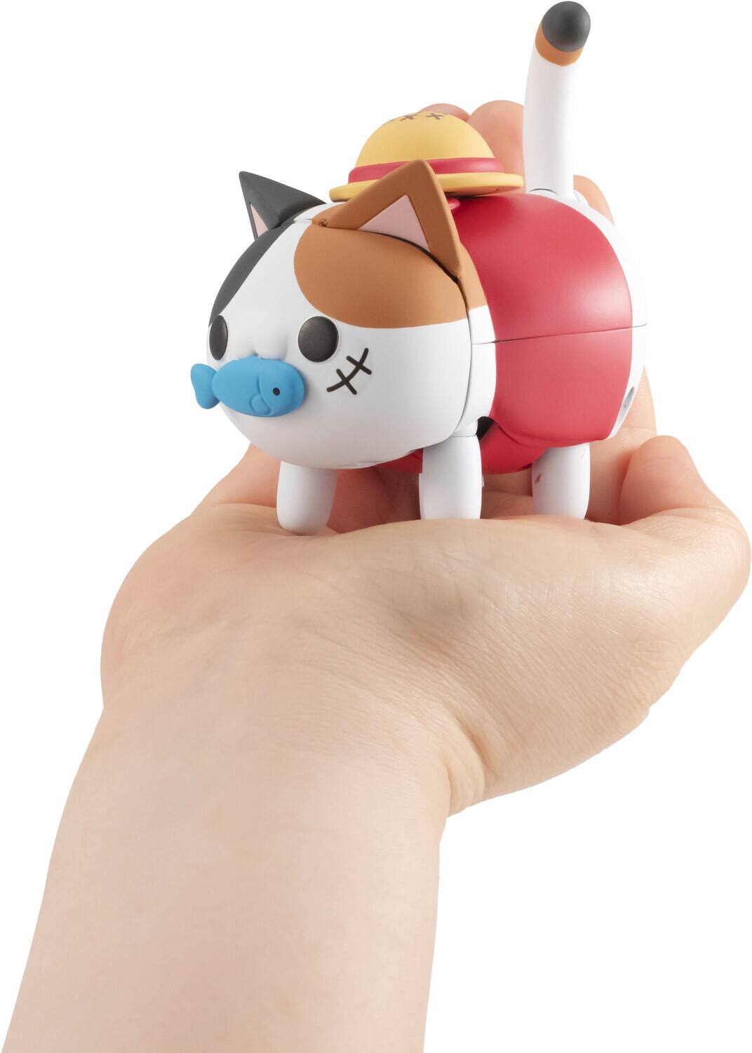 Alt View 4. Bandai - Megahouse - One Piece - Mega Cat Project: Tokotoko - NyanPieceNyan! Monkey D. Luffy   - Collectibles - Multicolor.