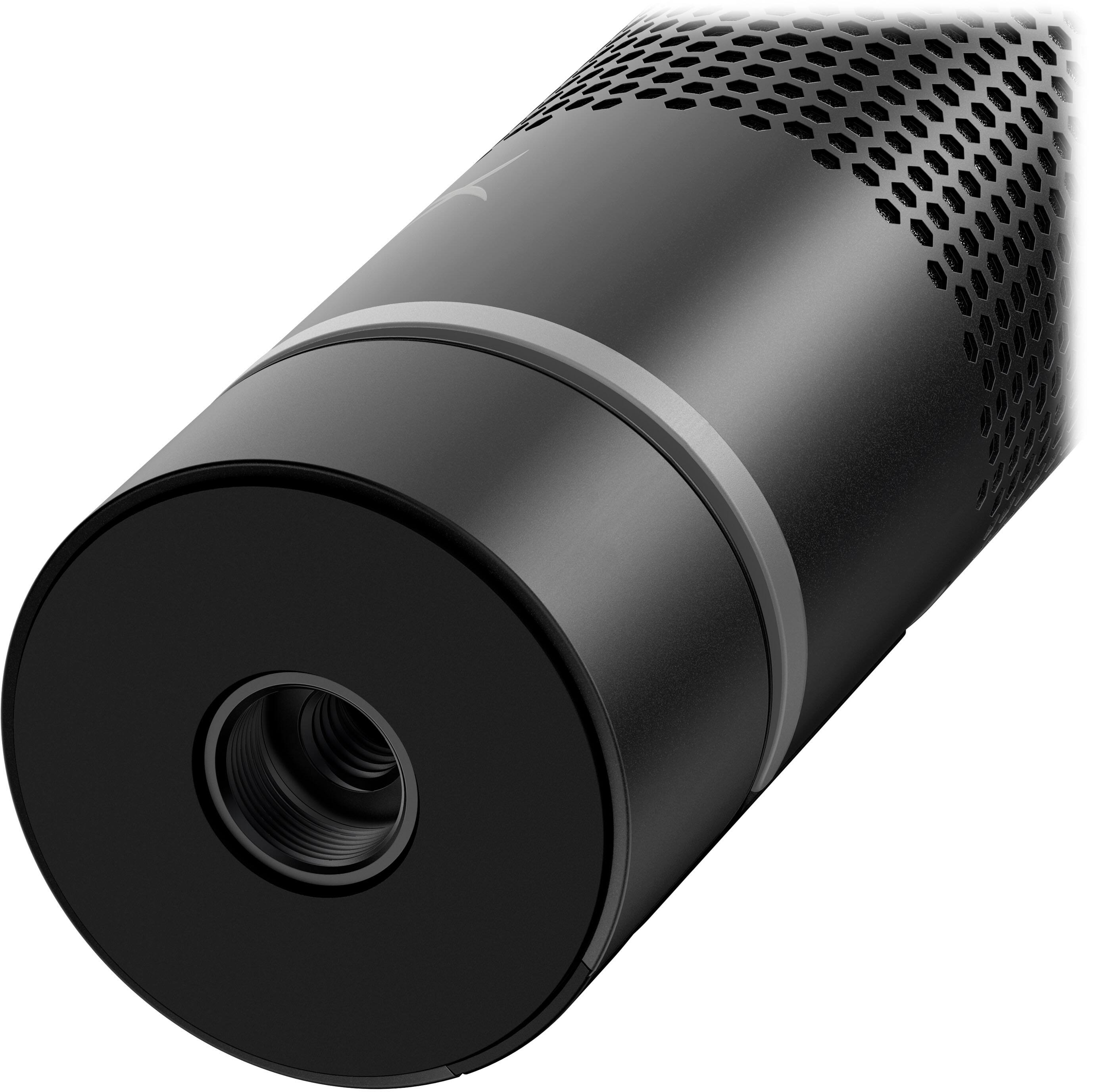 Alt View 3. HyperX - Solocast 2 Pro Wired Cardioid USB-C Dual Condenser Gaming Microphone - Black.